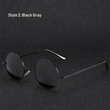 Polarized Vintage Retro Round Sunglasses Men Women Metal Frame Driving Sun Glasses Brand Designer Mirror Black Eyewear UV400