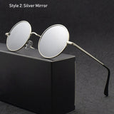 Polarized Vintage Retro Round Sunglasses Men Women Metal Frame Driving Sun Glasses Brand Designer Mirror Black Eyewear UV400